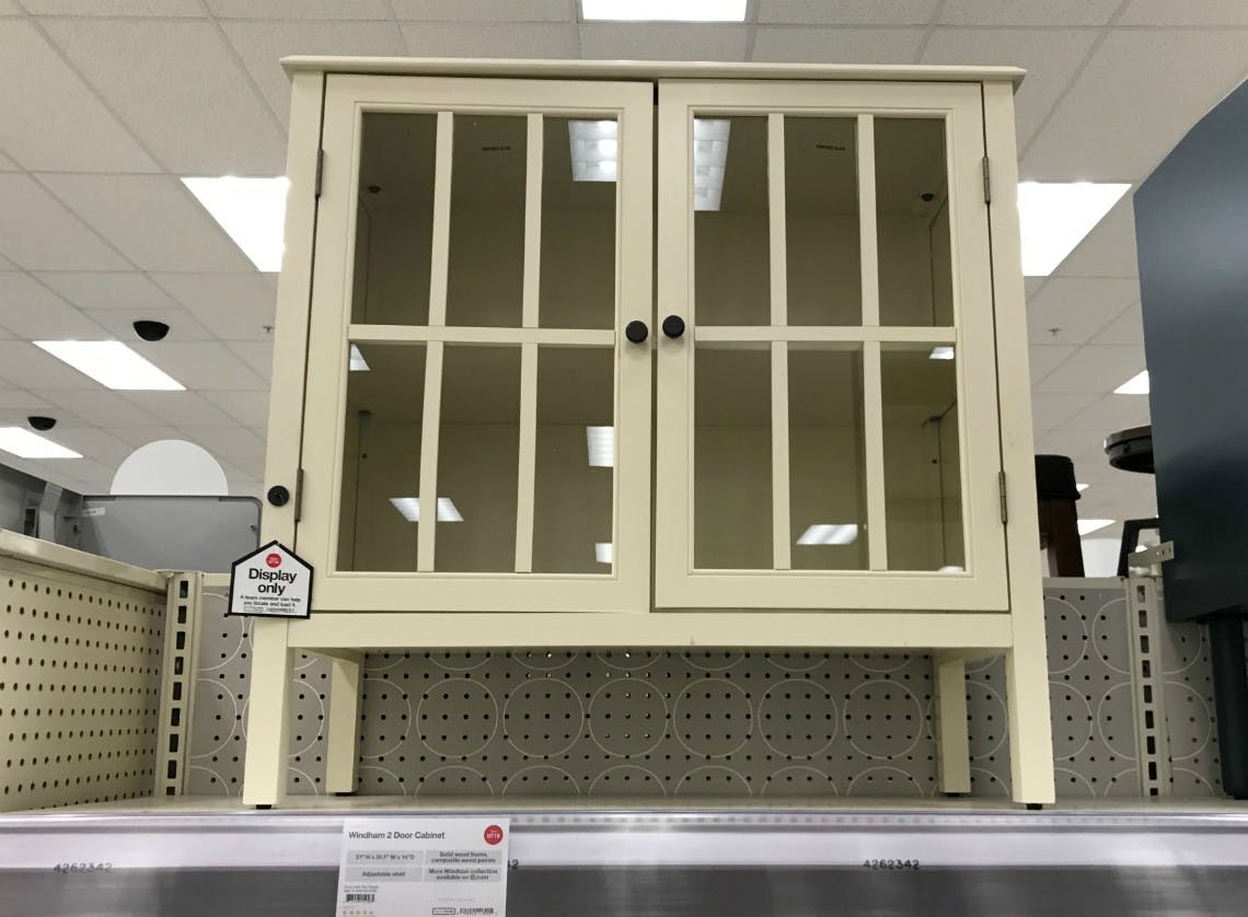 target glass door cabinet