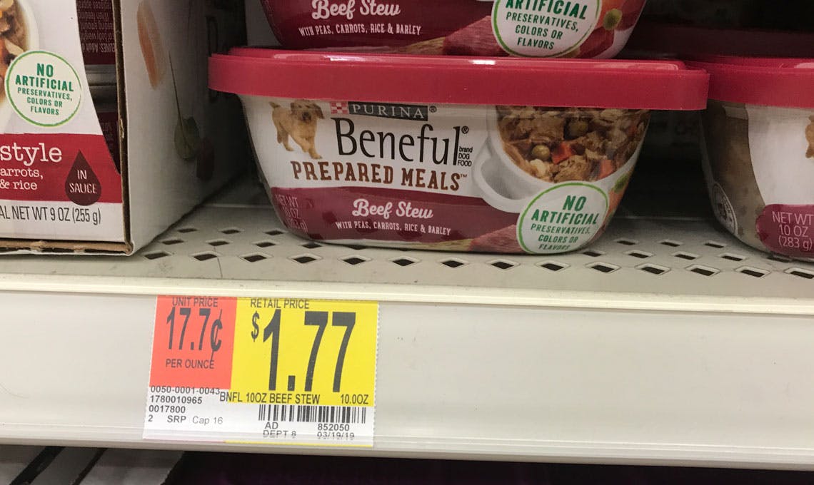 Purina Beneful Wet Dog Food Tub, 0.89 at Walmart! The Krazy Coupon Lady