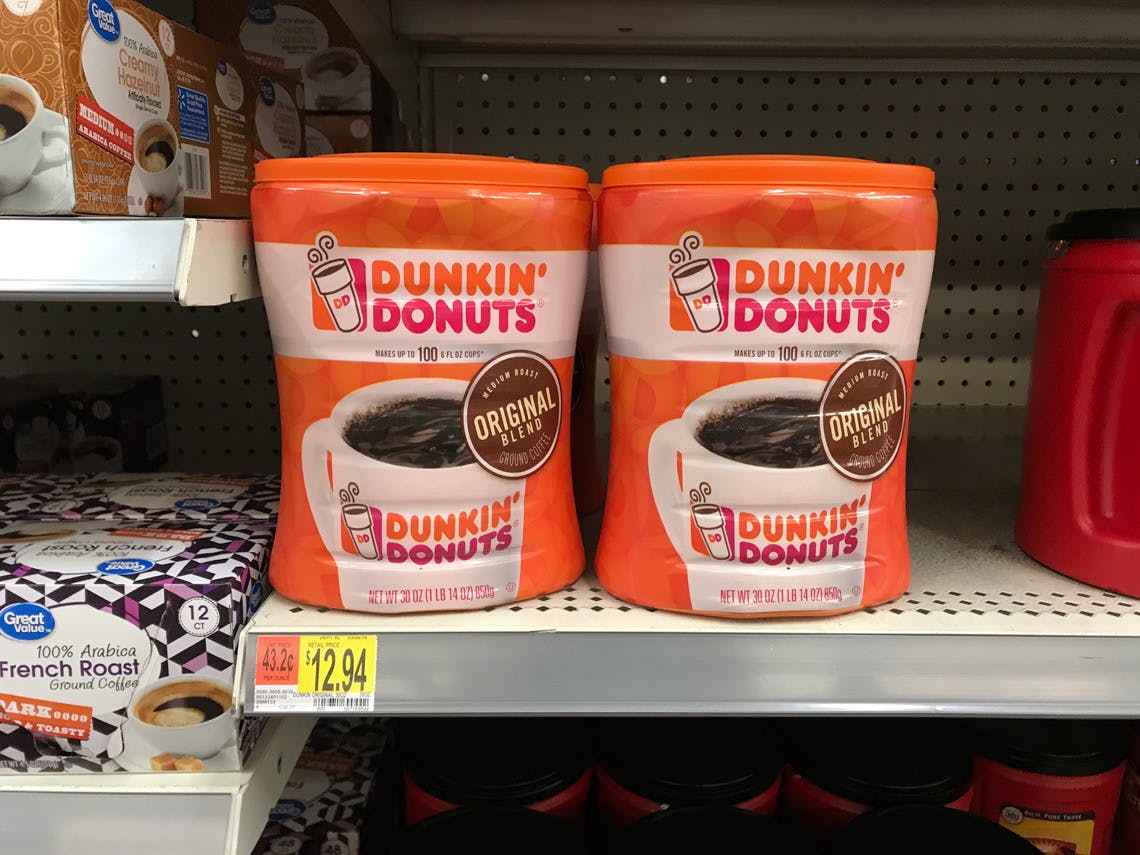 Save $2.25 on Dunkin' Donuts Ground Coffee at Walmart ...