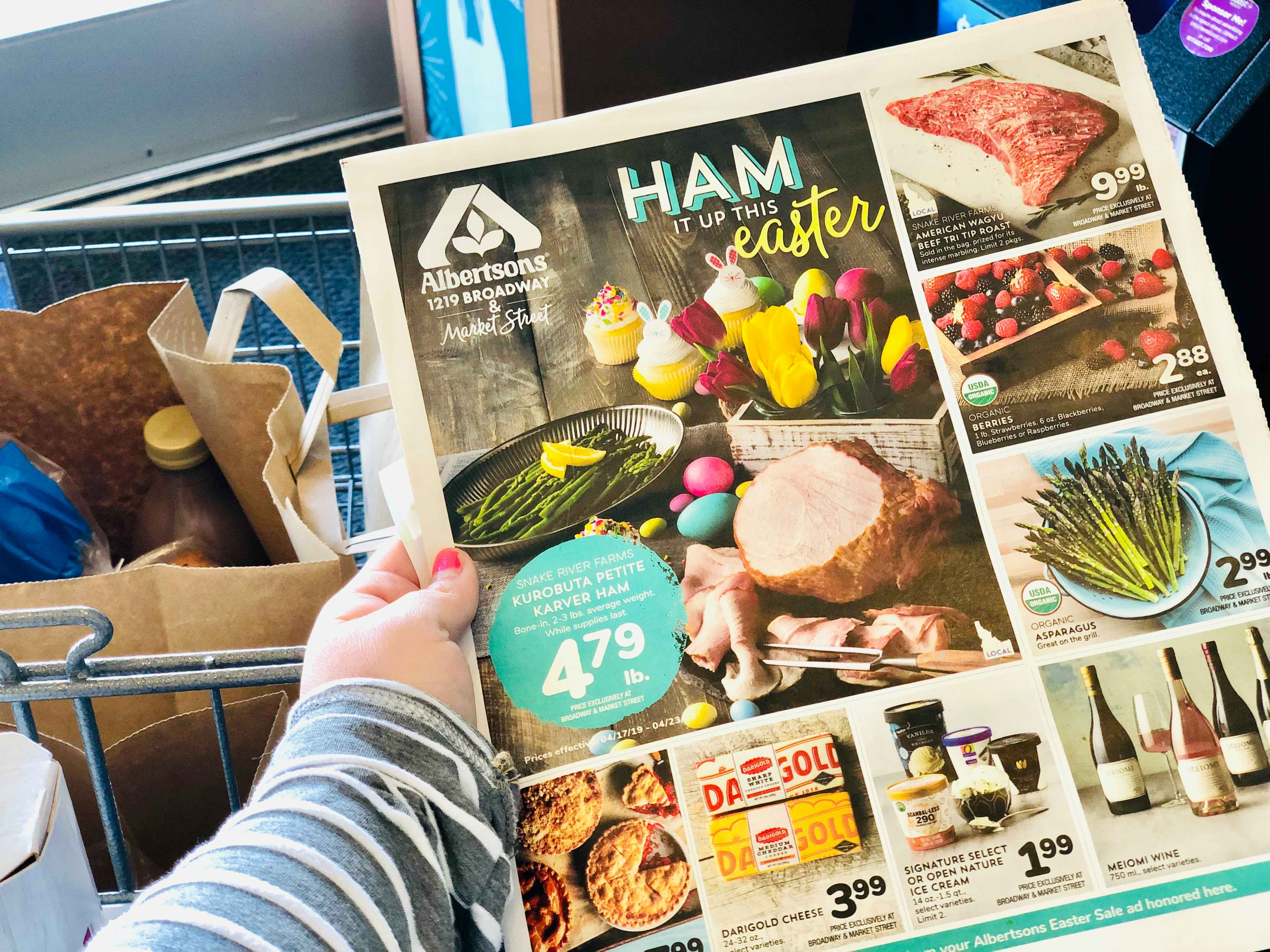 Plan your weekly menu around the grocery store's sale flyer.