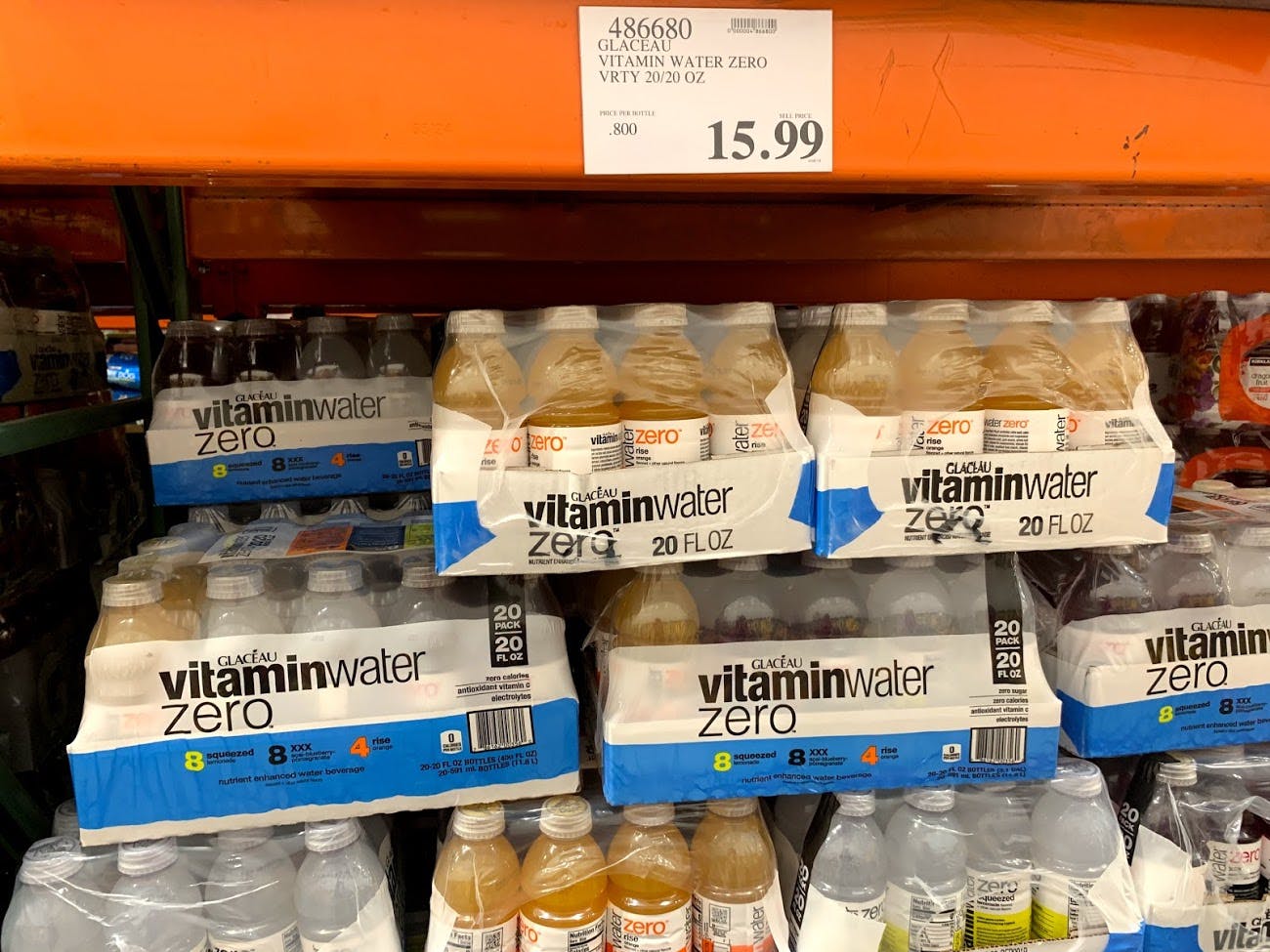 Buy Glaceau Vitamin Water at Costco.