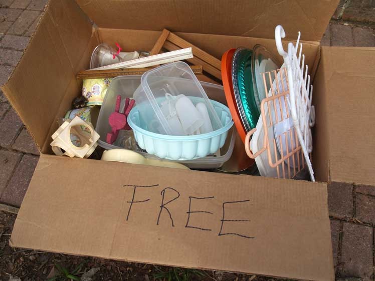 Garage sale free box