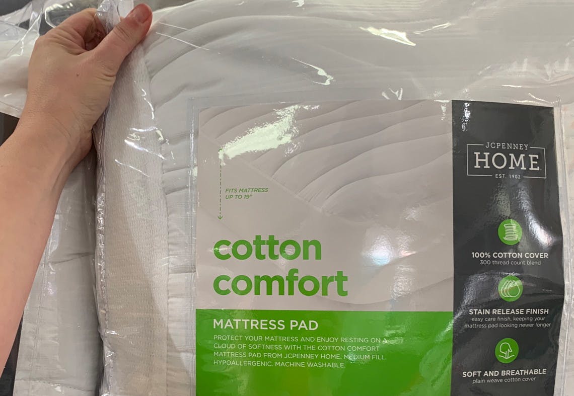 jcpenney home cotton comfort mattress pad