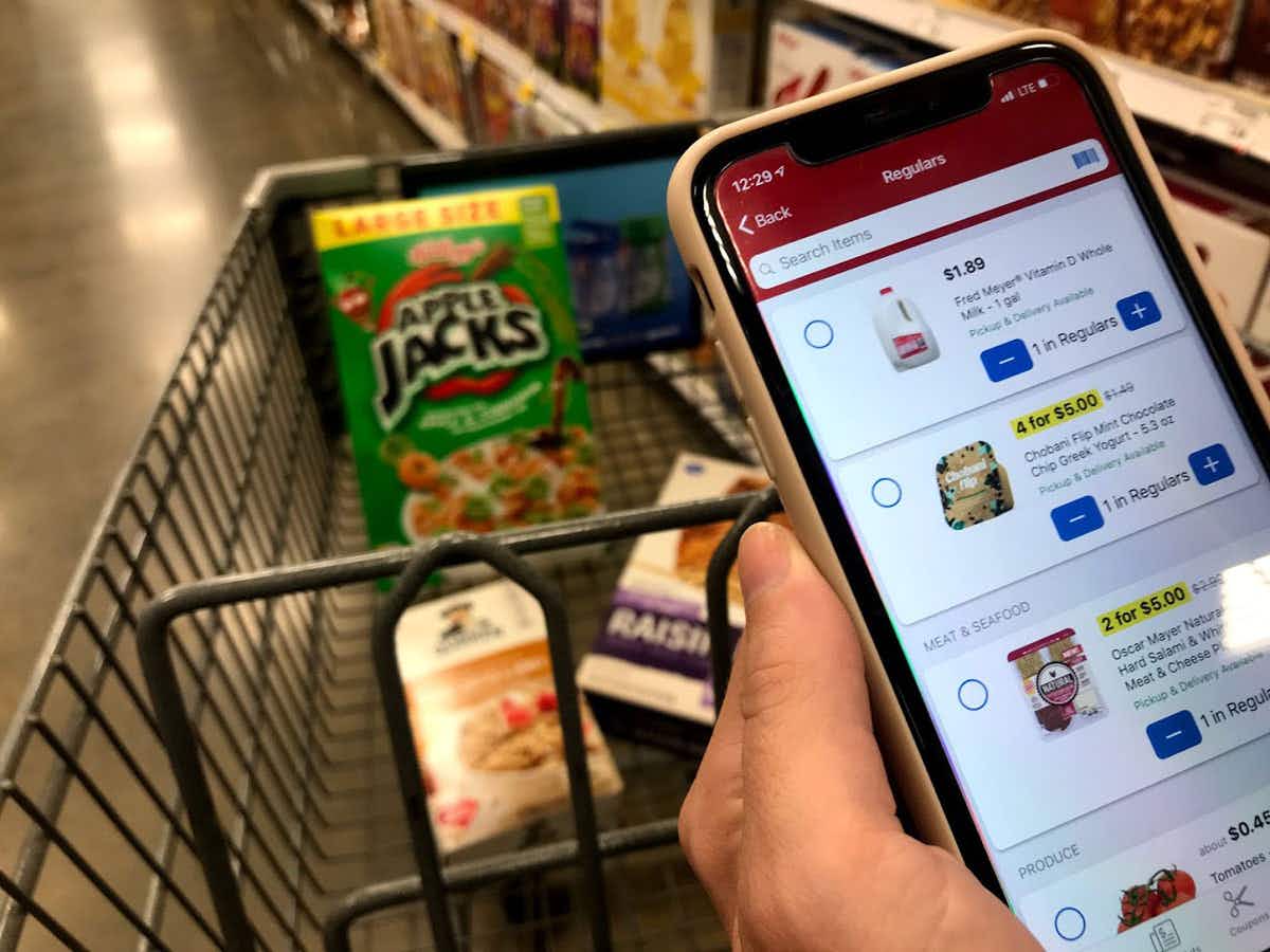 Create your own shopping list in the Kroger app.