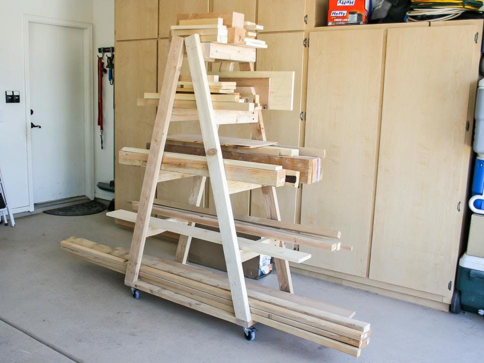 wood on a ladder