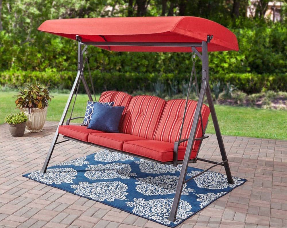 Mainstays 3-Seat Canopy Porch Swing, Only $160 at Walmart ...