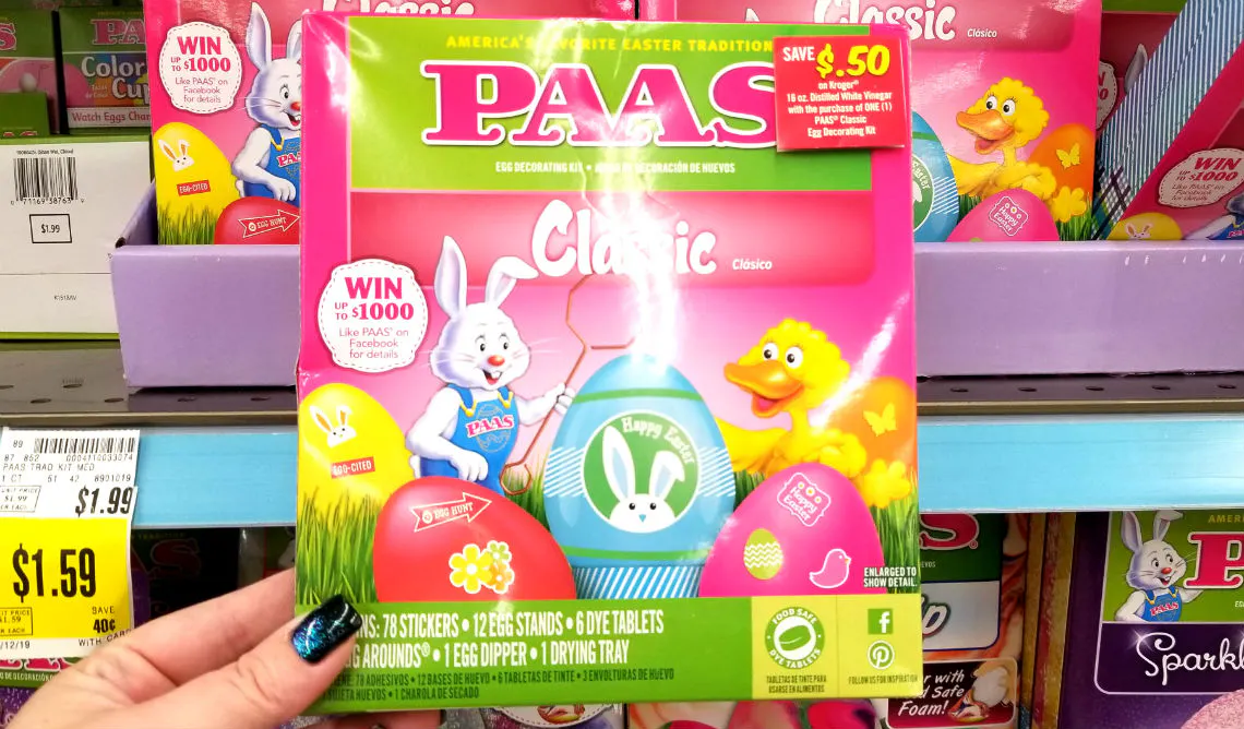 Paas Classic Easter Egg Coloring Kit Only 1 00 At Kroger The Krazy Coupon Lady