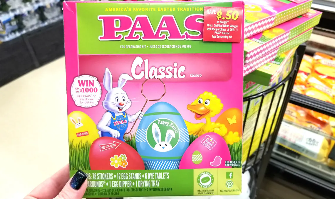 Paas Classic Easter Egg Coloring Kit Only 1 00 At Kroger The Krazy Coupon Lady