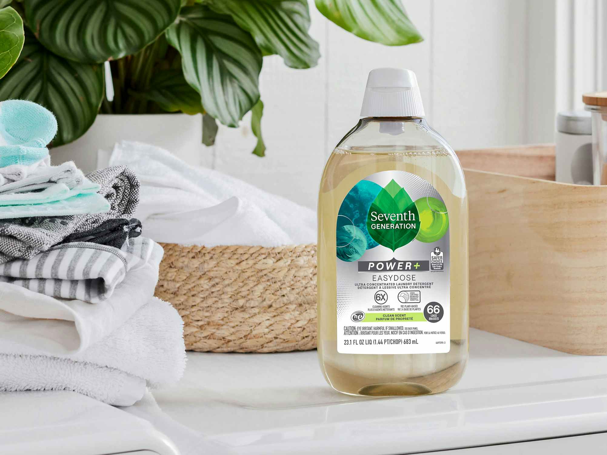 seventh generation power plus easydose laundry detergent in clean scent