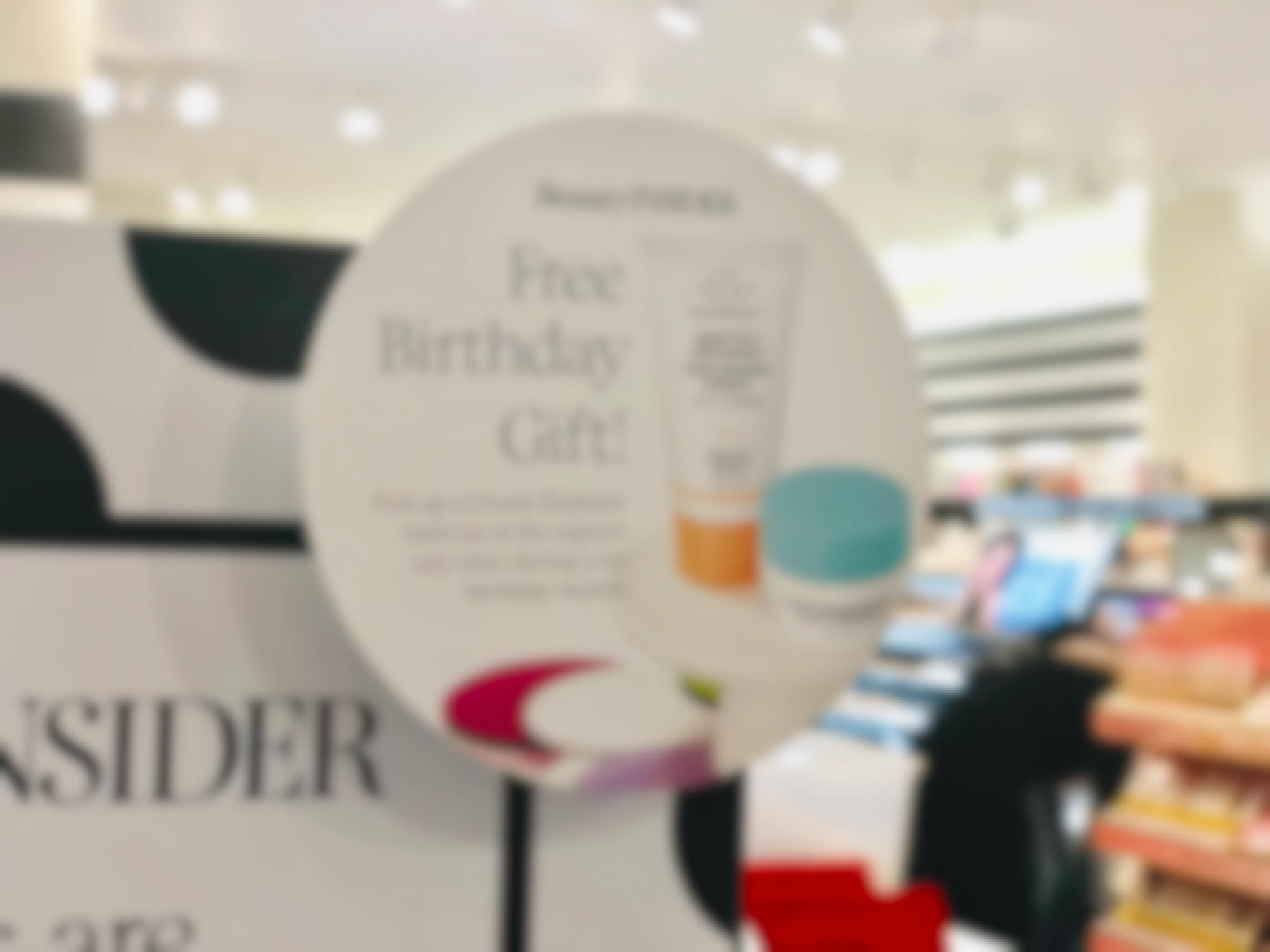 A free Sephora birthday gift sign