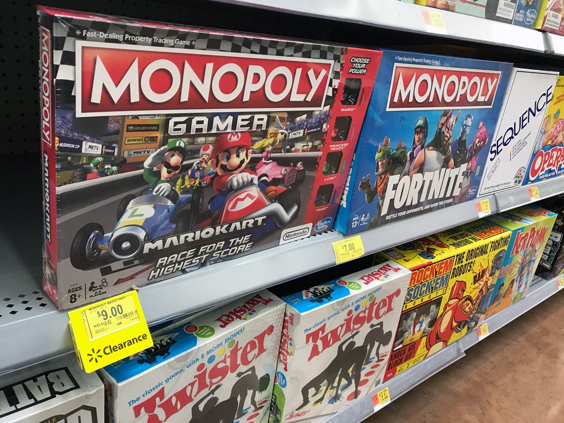 Clearance Monopoly Fortnite Mario Kart As Low As 7 At Walmart The Krazy Coupon Lady