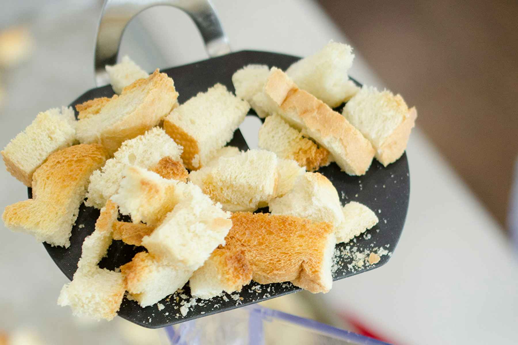 Make croutons instead of buying them.
