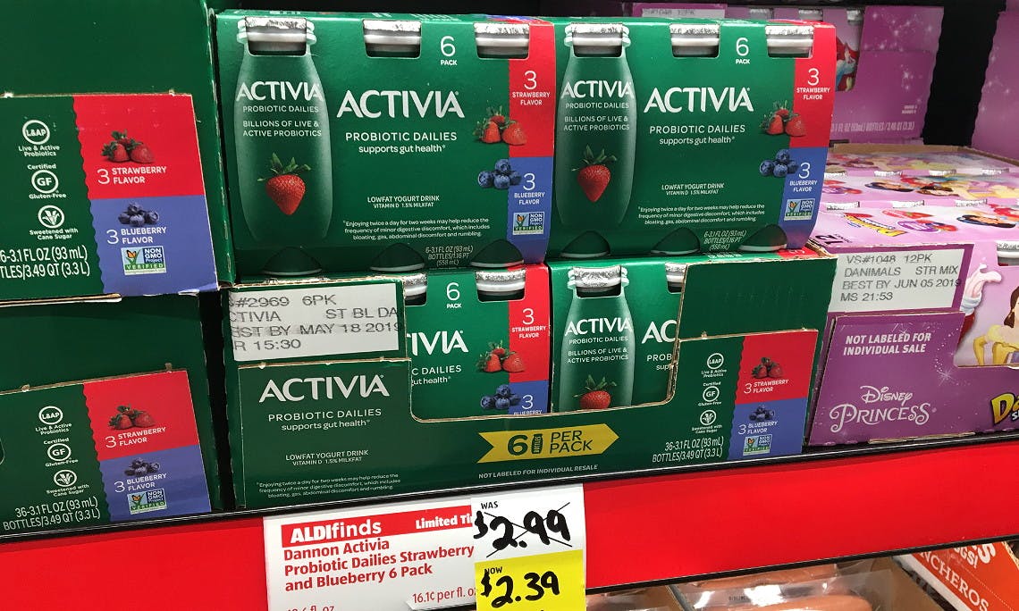Dannon Activia Probiotic Dailies 6Pack, Only 2.39 at