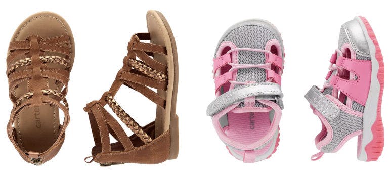 carter's metallic play sandals