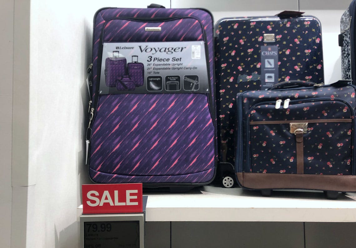 leisure voyager 3 piece luggage set