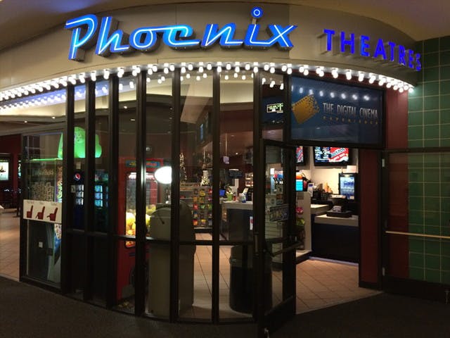The entrance to a Phoenix Theatres lobby. 