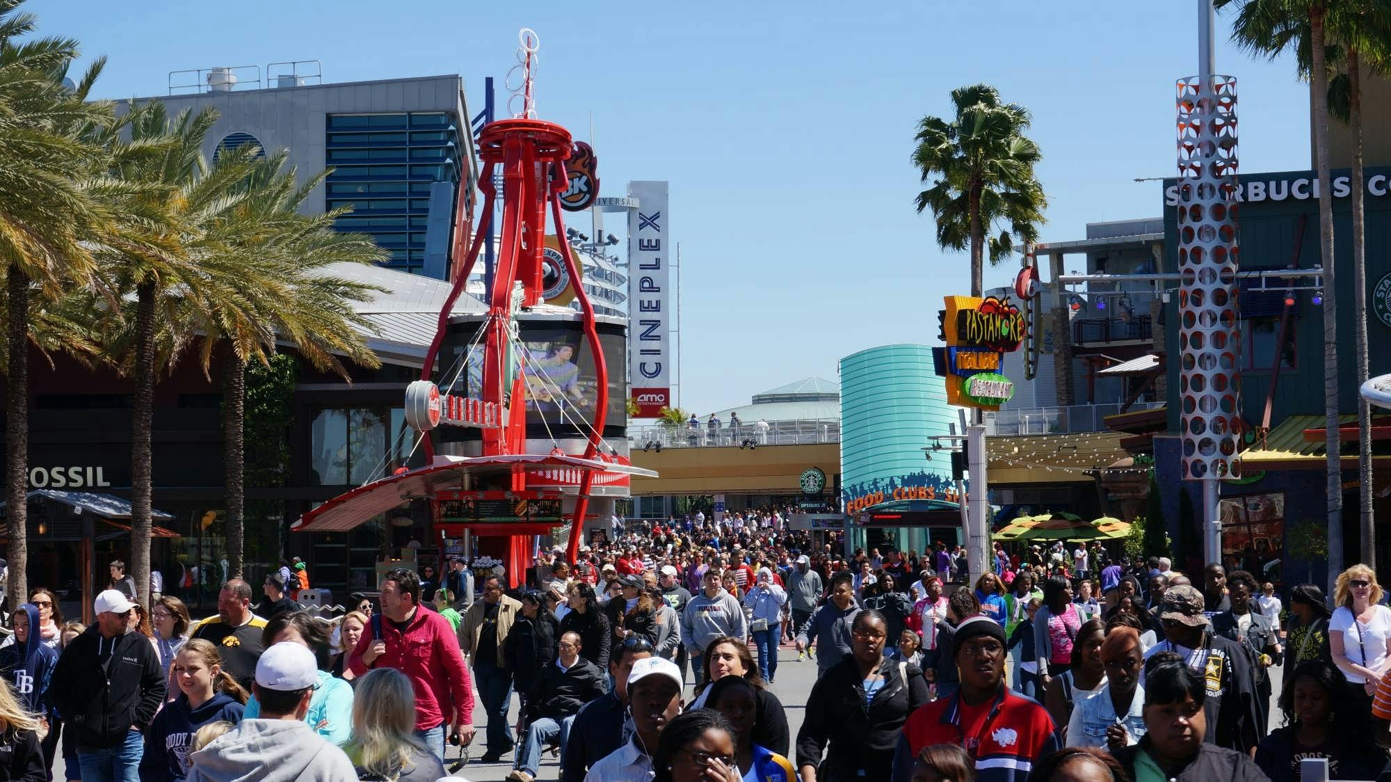 spring break crowds universal studios orlando
