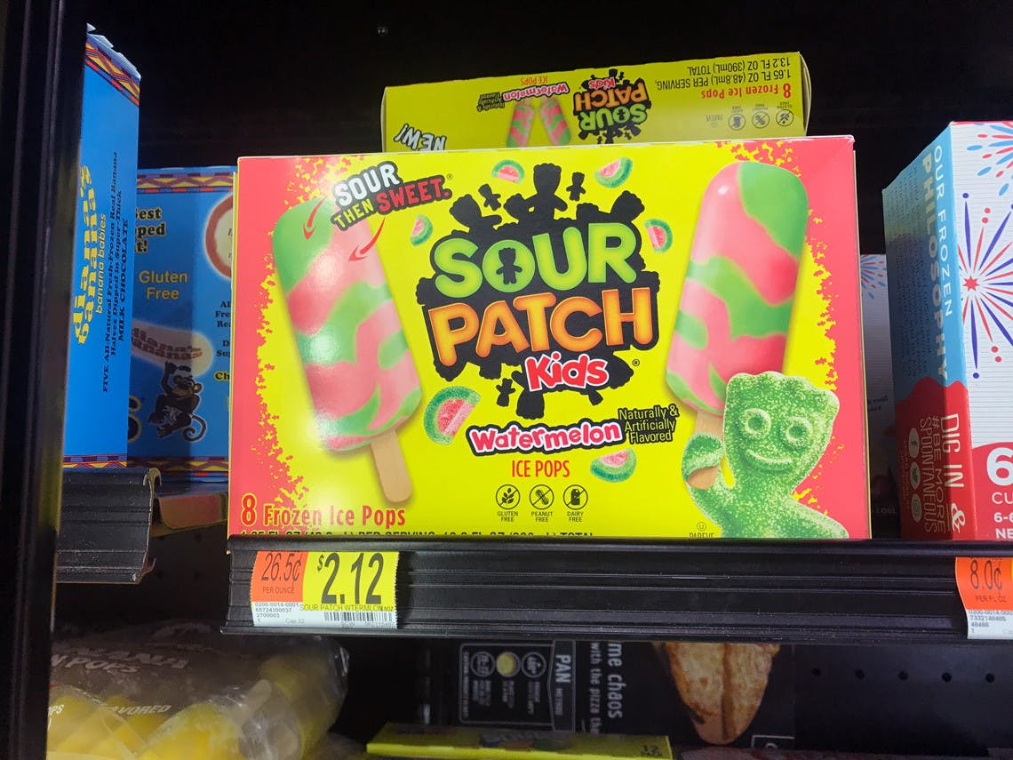 Sour Patch Kids Ice Pops, Only $1.37 at Walmart! - The Krazy Coupon Lady