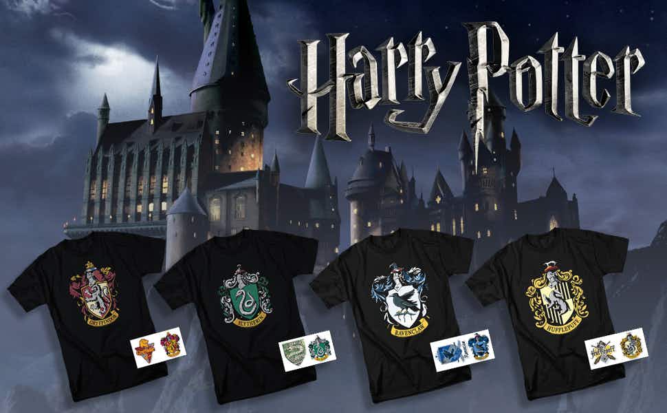 4 Differentt-shirts from the Harry potter series 