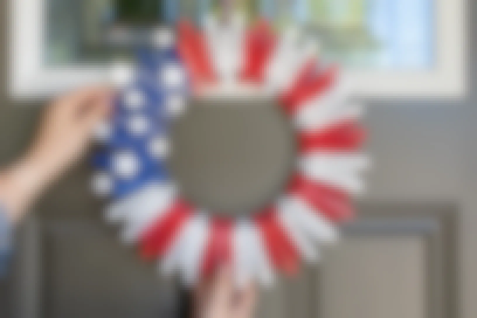 Make a 4th of July wreath from clothepins.