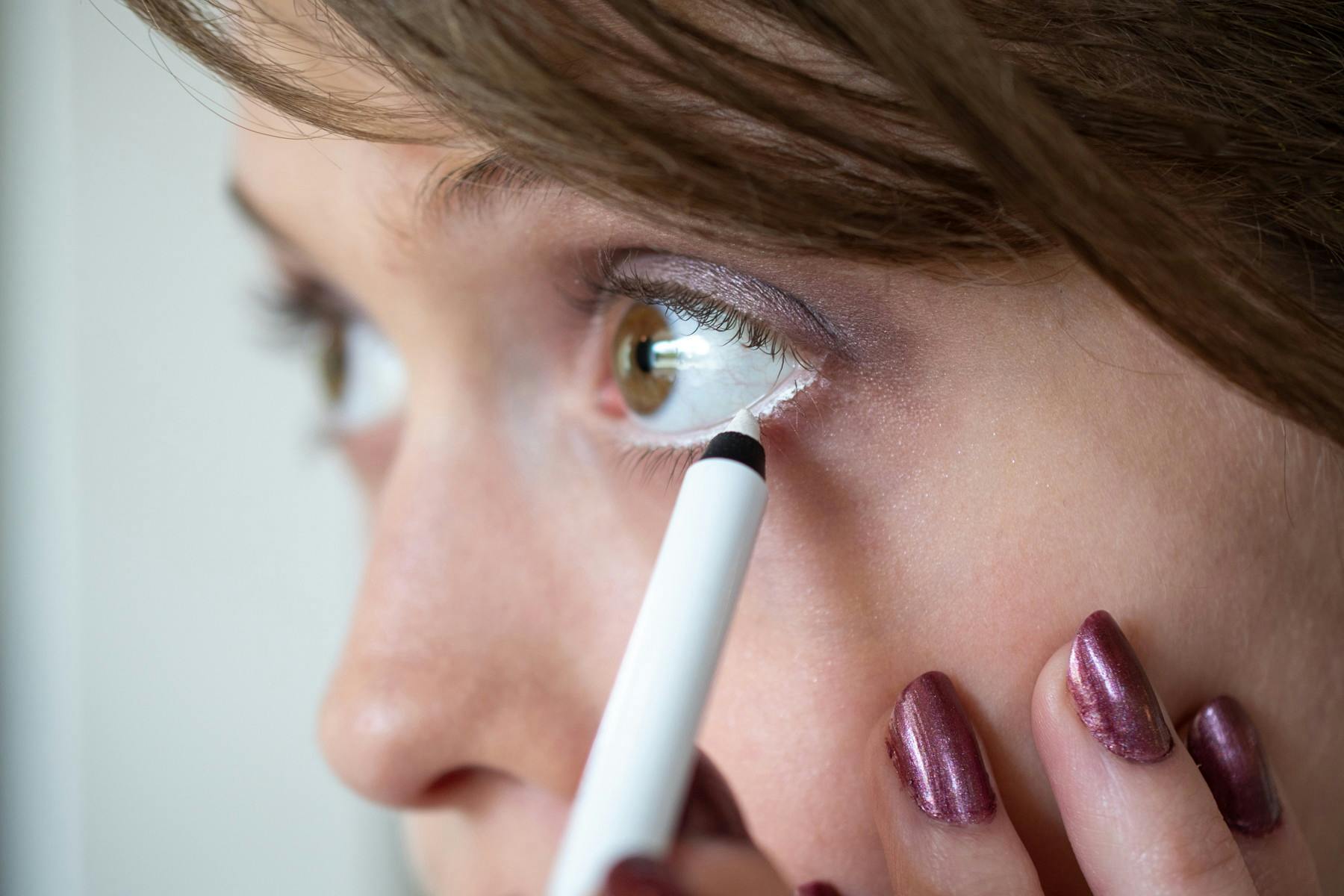Use white or nude colored eyeliner on your bottom waterline to make you look more awake.