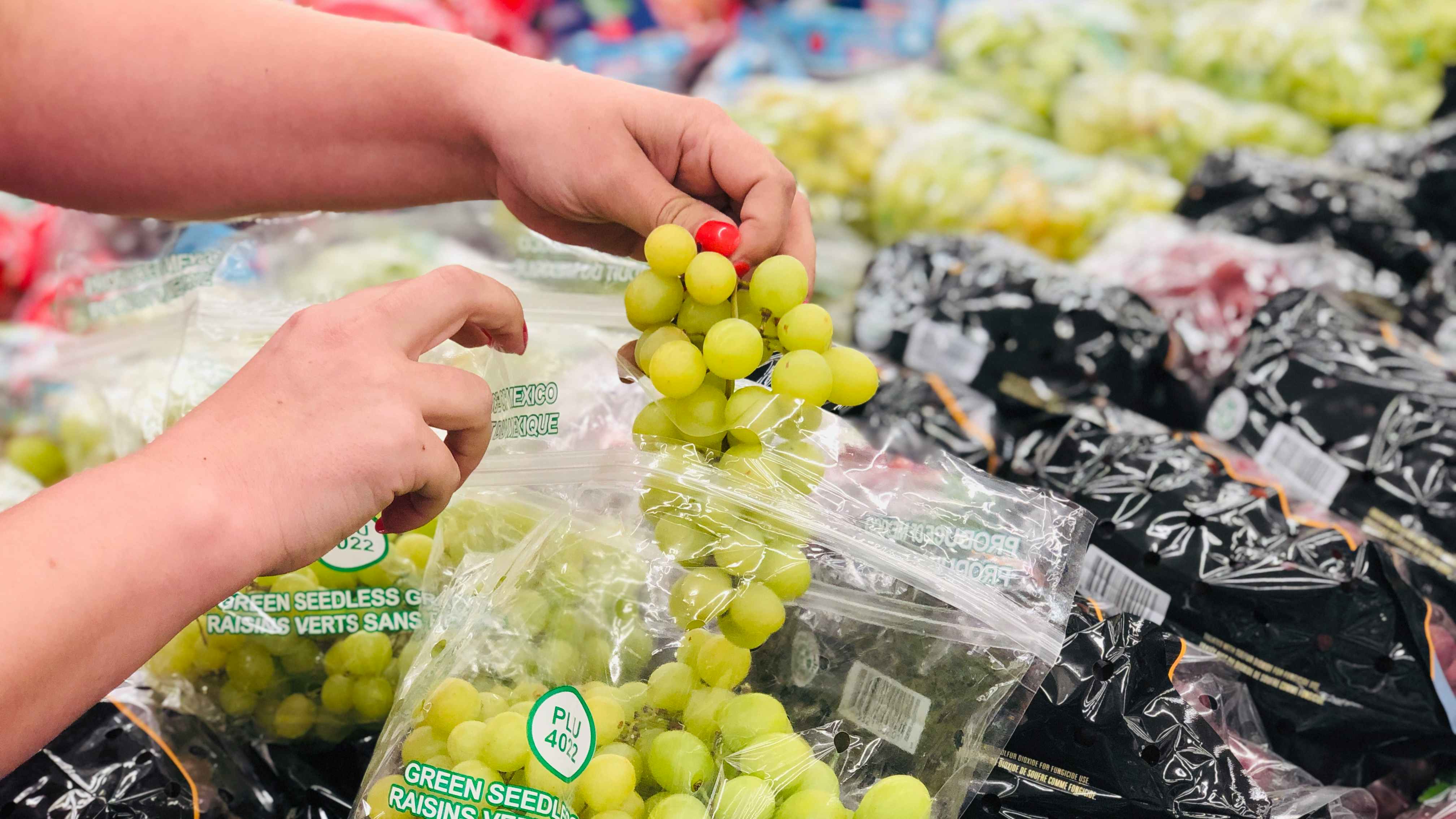 Packaging grapes in bags makes you think you have to buy the whole thing — you don't!