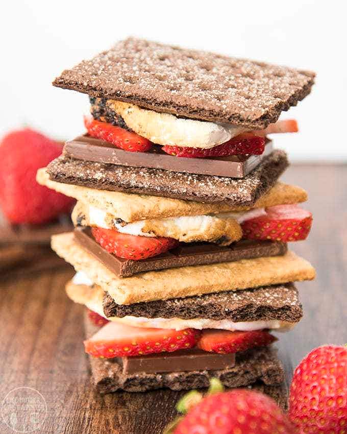 Make chocolate-covered strawberries s'mores.