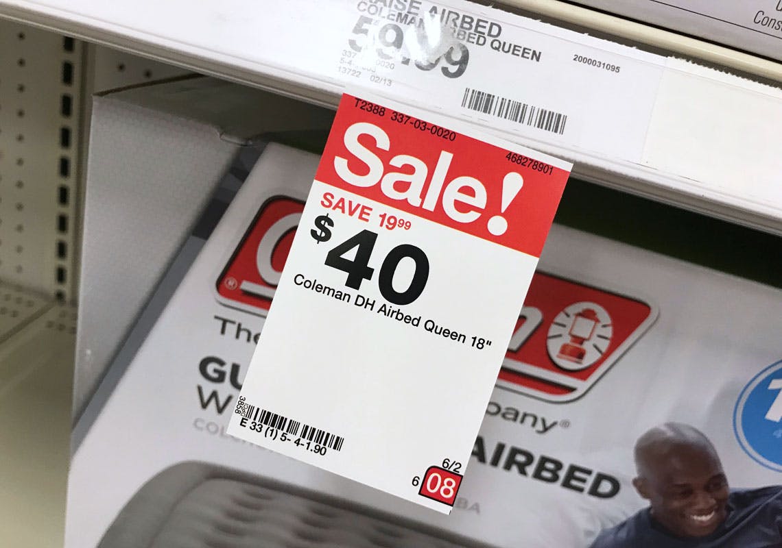 coleman air bed target