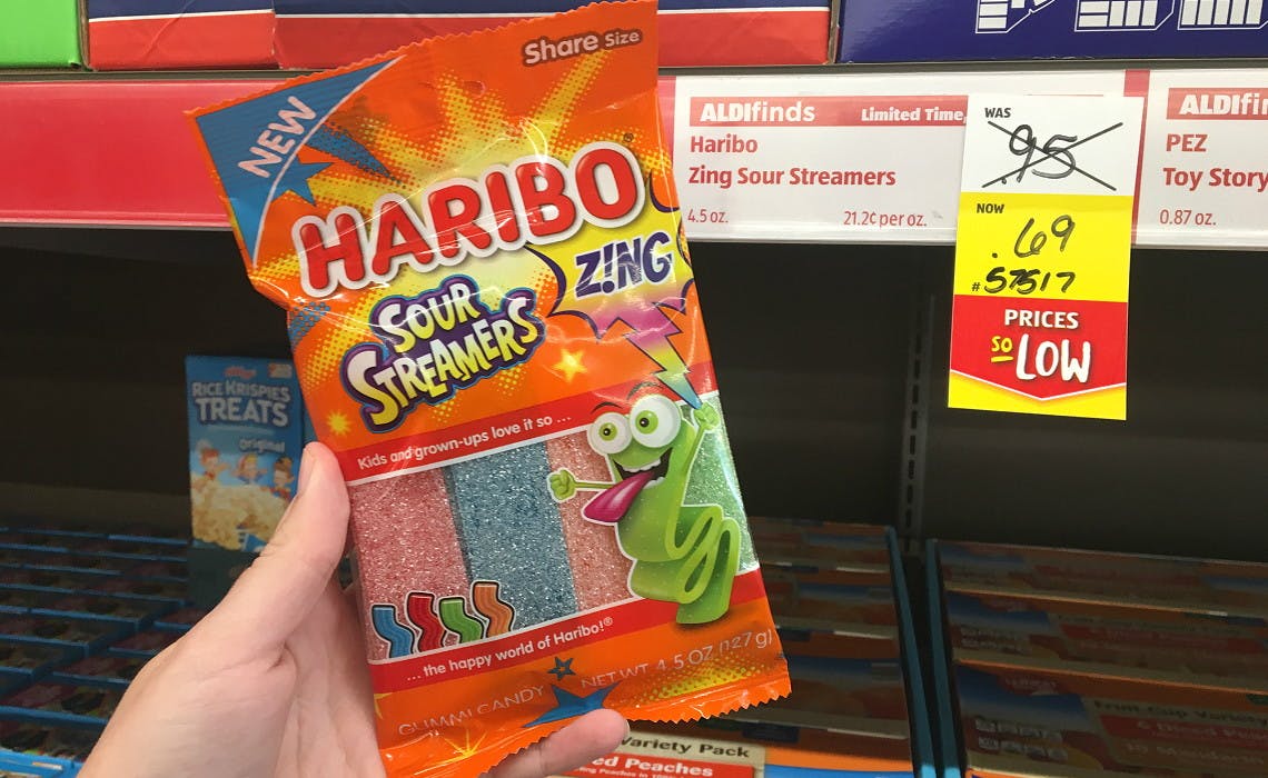 Haribo Zing Sour Streamers Only 0 69 At Aldi The Krazy Coupon Lady