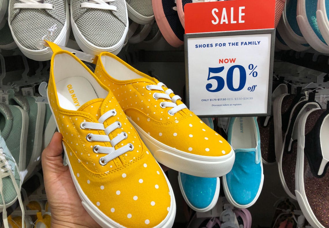 old navy yellow shoes
