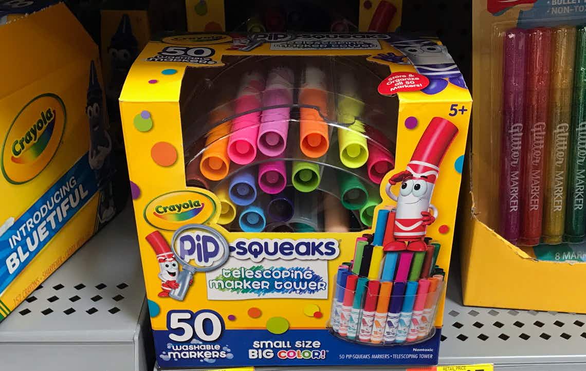 walmart crayola pip squeaks markers on shelf