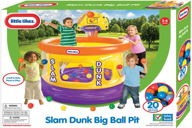 little tikes slam dunk big ball pit