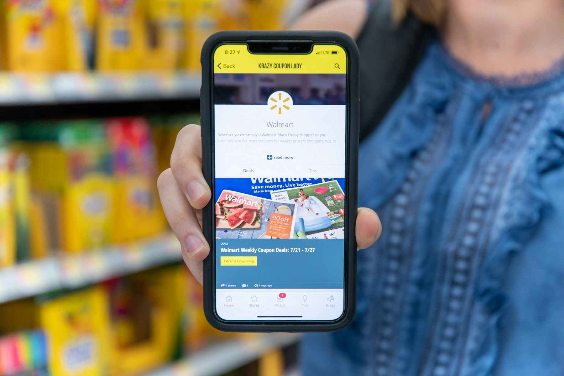 Back-to-School shopping with KCL app at Walmart.