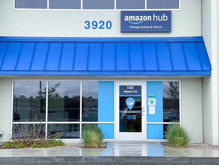 The outside of an amazon hub location