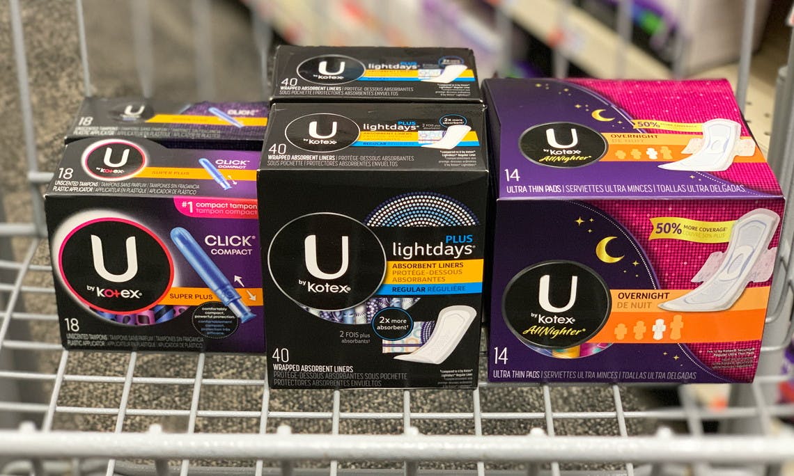 U By Kotex Liners Pads Tampons Only 1 00 At Cvs The Krazy Coupon Lady