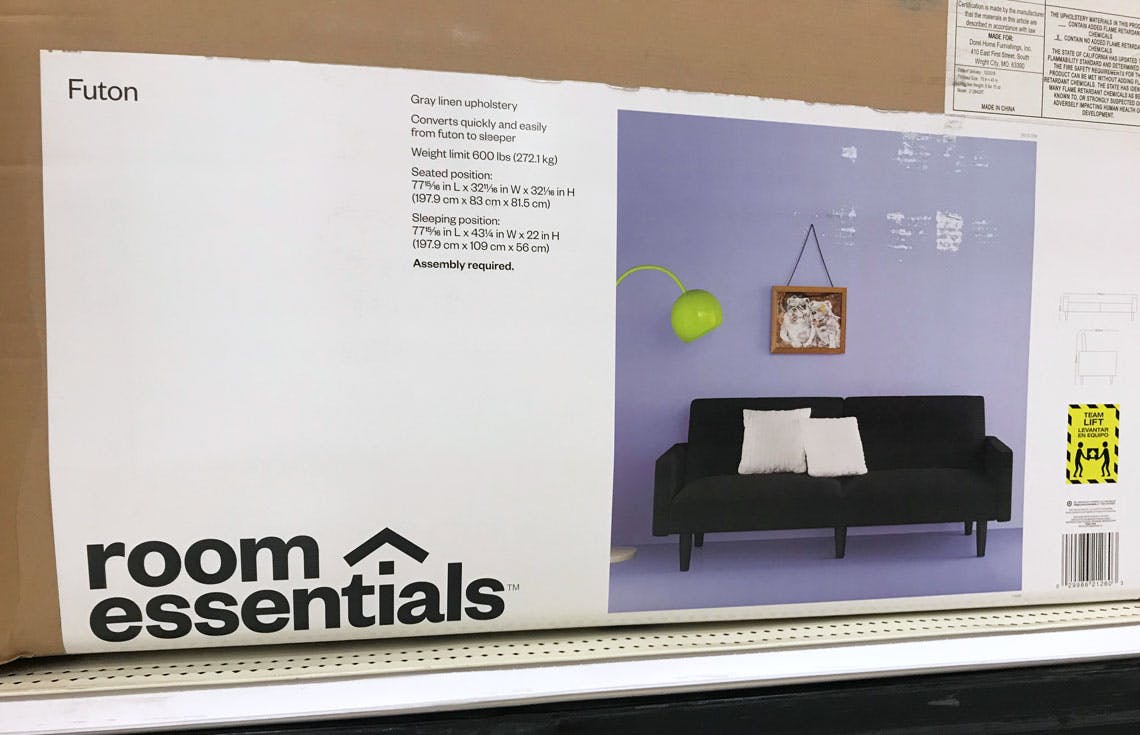 room essentials futon with arms