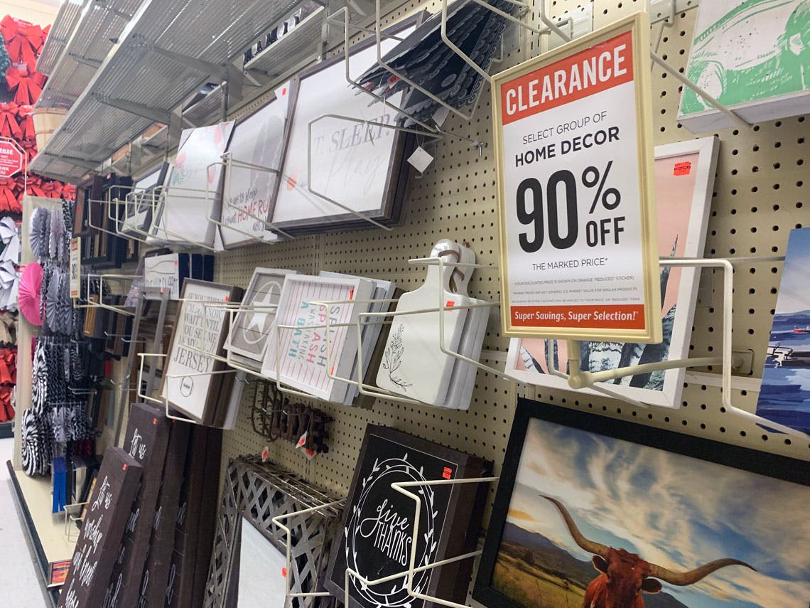 clearance home decor