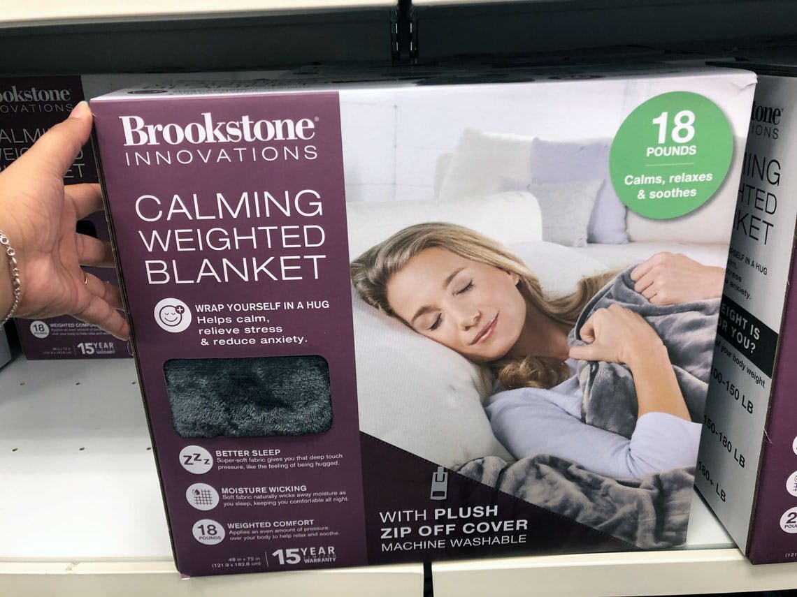 brookstone weighted blanket 12 lbs