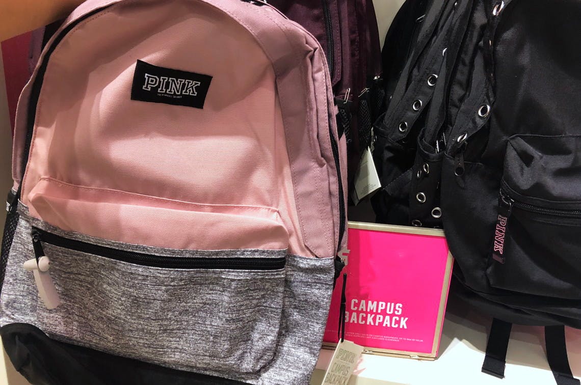 pink campus backpack