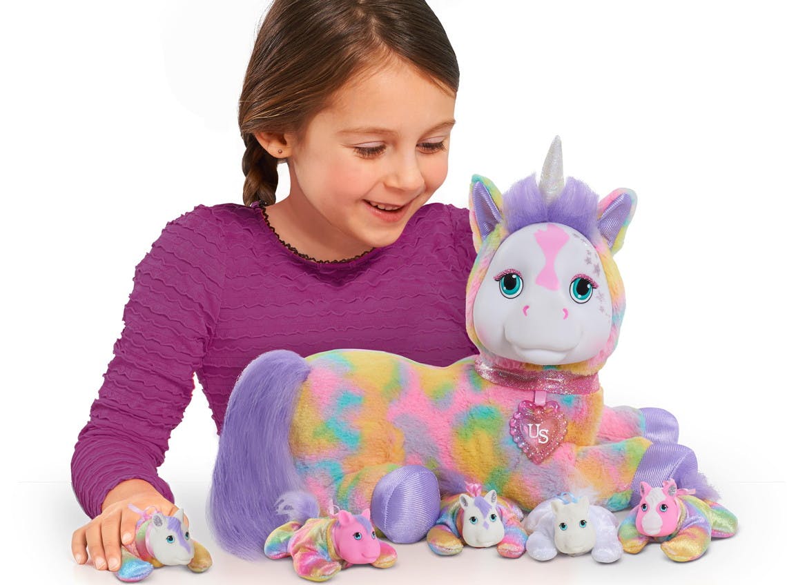 unicorn plush with babies