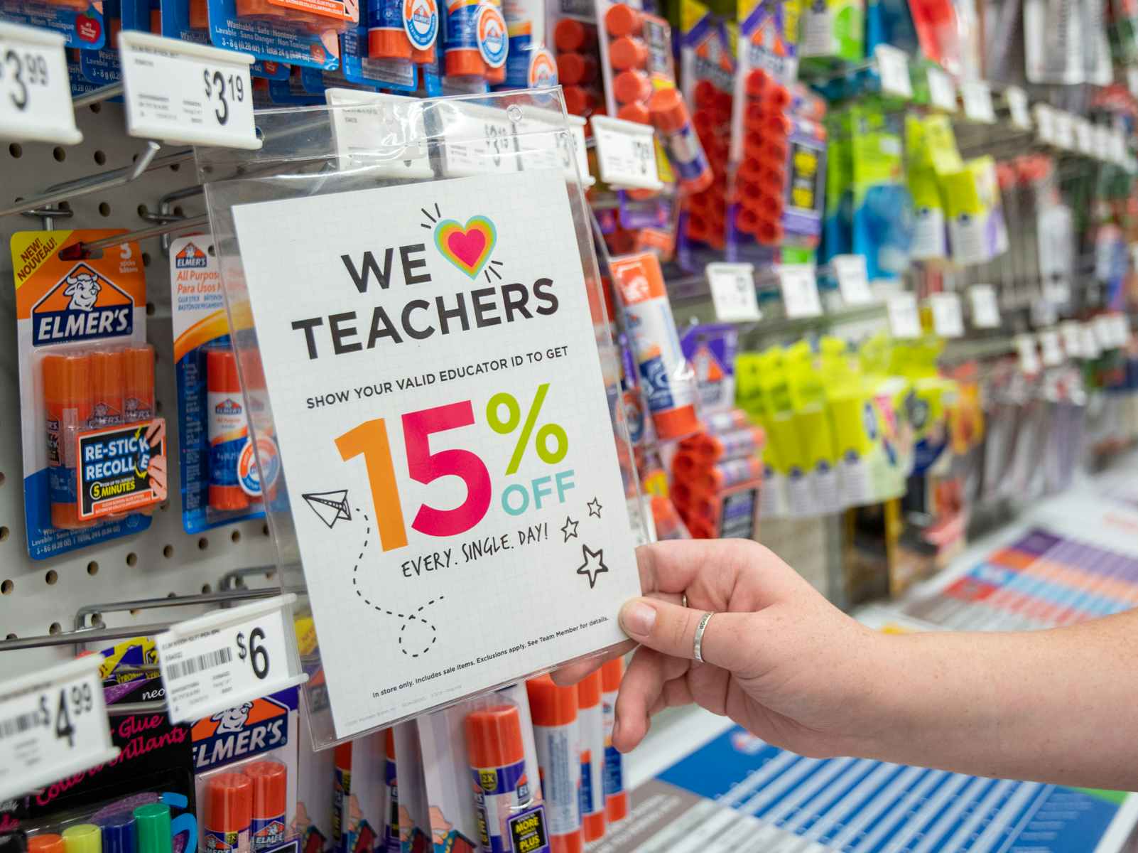 Teachers, military and seniors can get a 10-15% discount at Michaels.