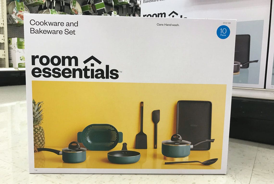 $19 Room Essentials Cookware Set + Free Dishes at Target! - The Krazy Coupon Lady
