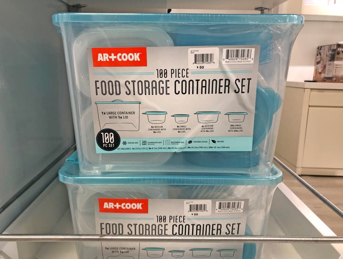 100 piece food storage set