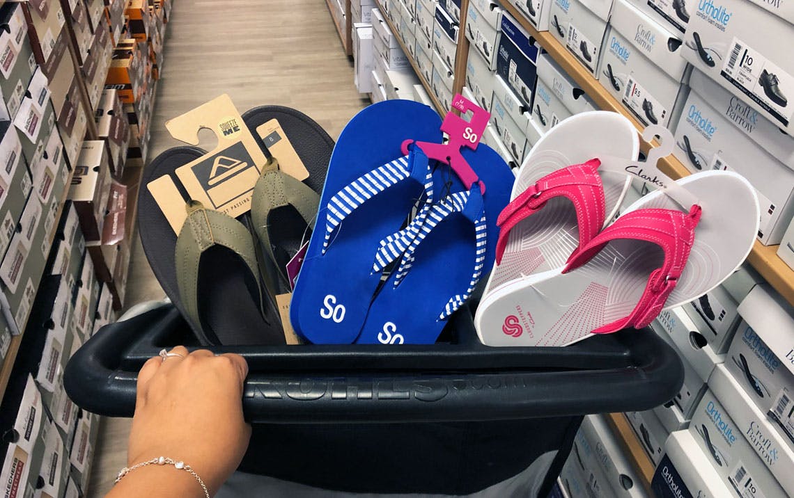 kohls clarks flip flops