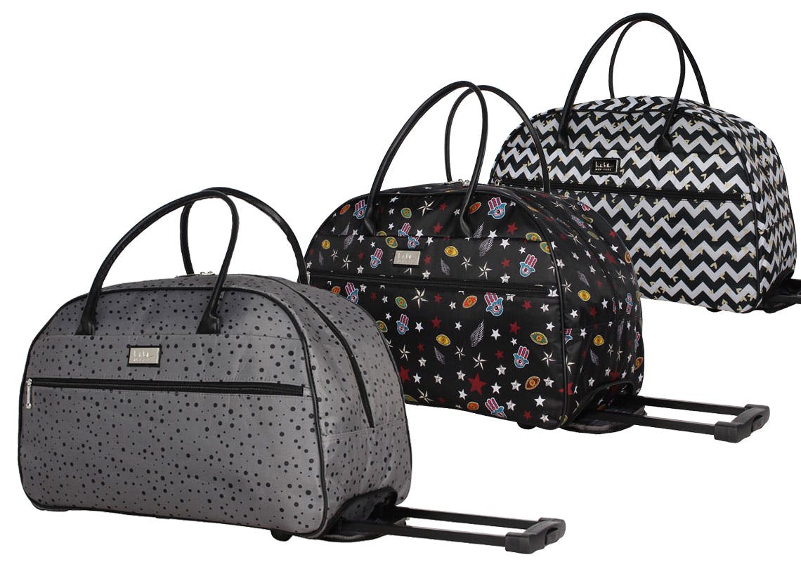 nicole miller wheeled duffel