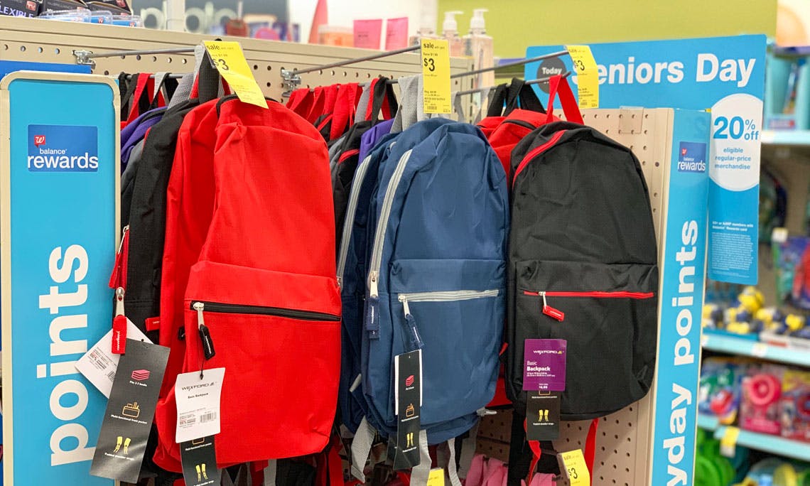 does walgreens sell backpacks