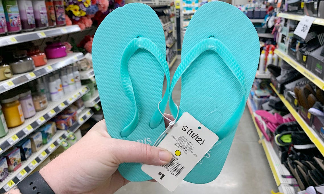 dollar general flip flops