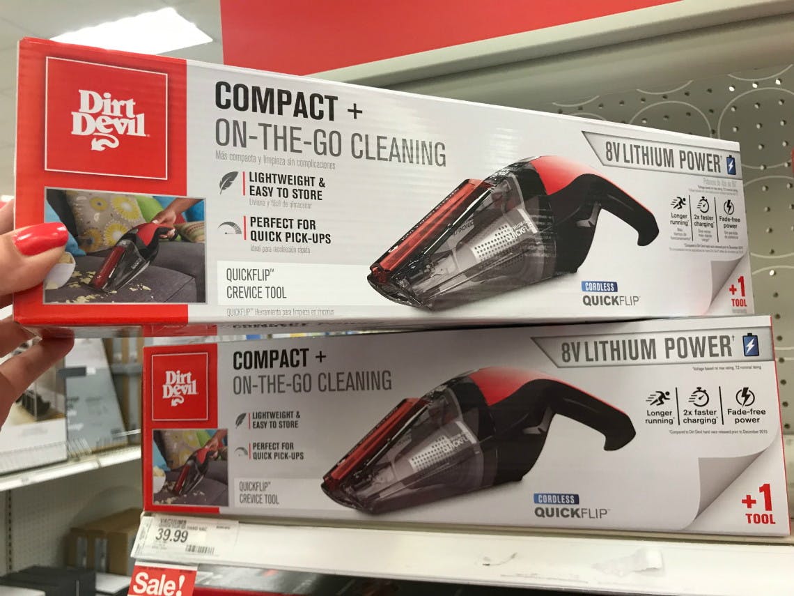 Dirt Devil Quick Flip Hand Vacuum Only 19 At Target The Krazy Coupon Lady