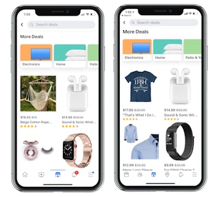 listing of items for sale on facebook marketplace