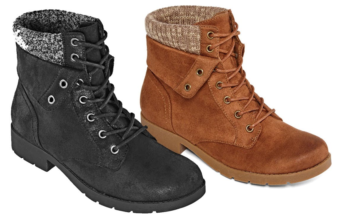 jcpenney lace up boots